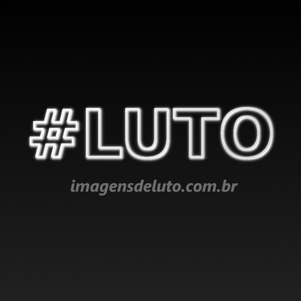 Imagem de Hashtag de Luto – #Luto – Fundo preto letras brancas