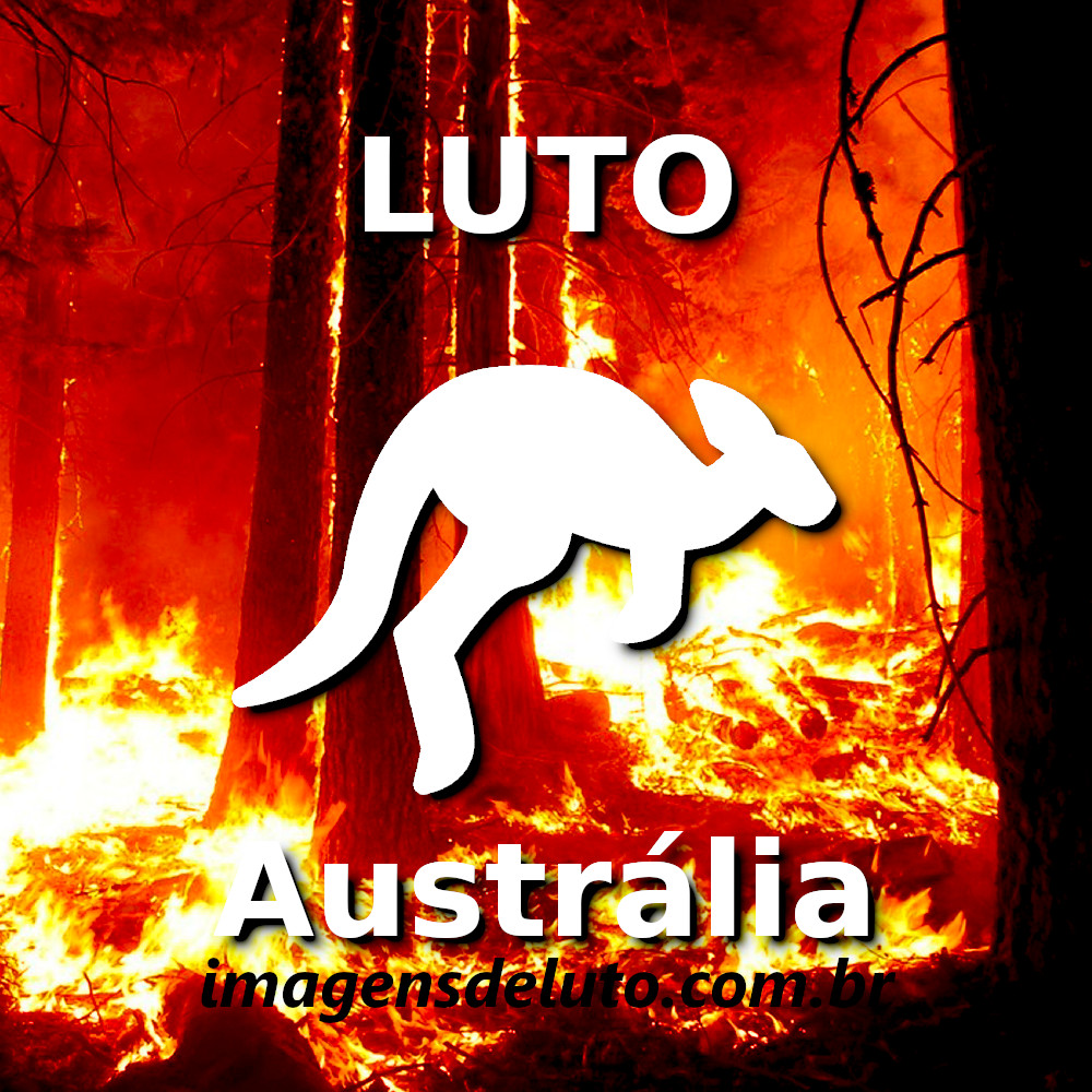 Imagem de luto pelo incêndio na Austrália